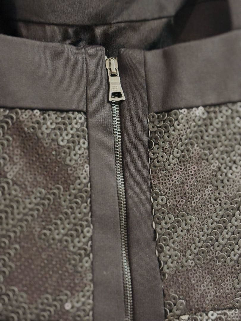 BCBGMAXAZRIA フィット スパンコール フラウンス ドレス 0