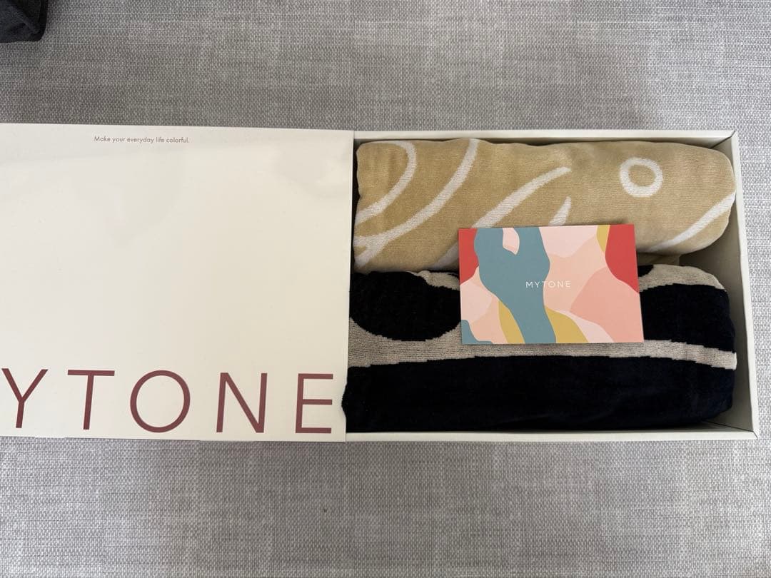 新品未使用　MYTONE マイトン　バスタオル 2枚セット 箱あり