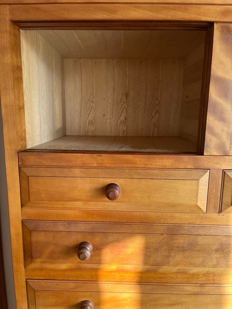 松本民藝系九州民藝家具　昇箪笥 みずめ桜無垢　三方桐無垢