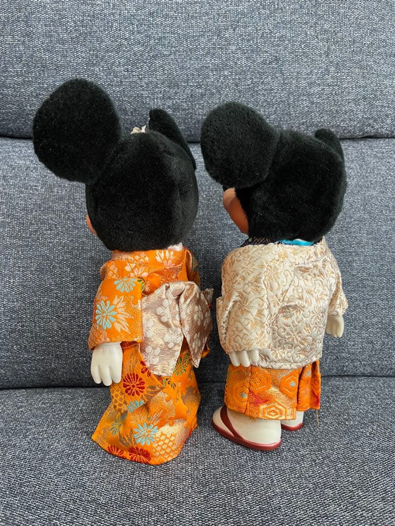 ミッキーミニー　フィギュア　ヤングエポック　着物　レトロ