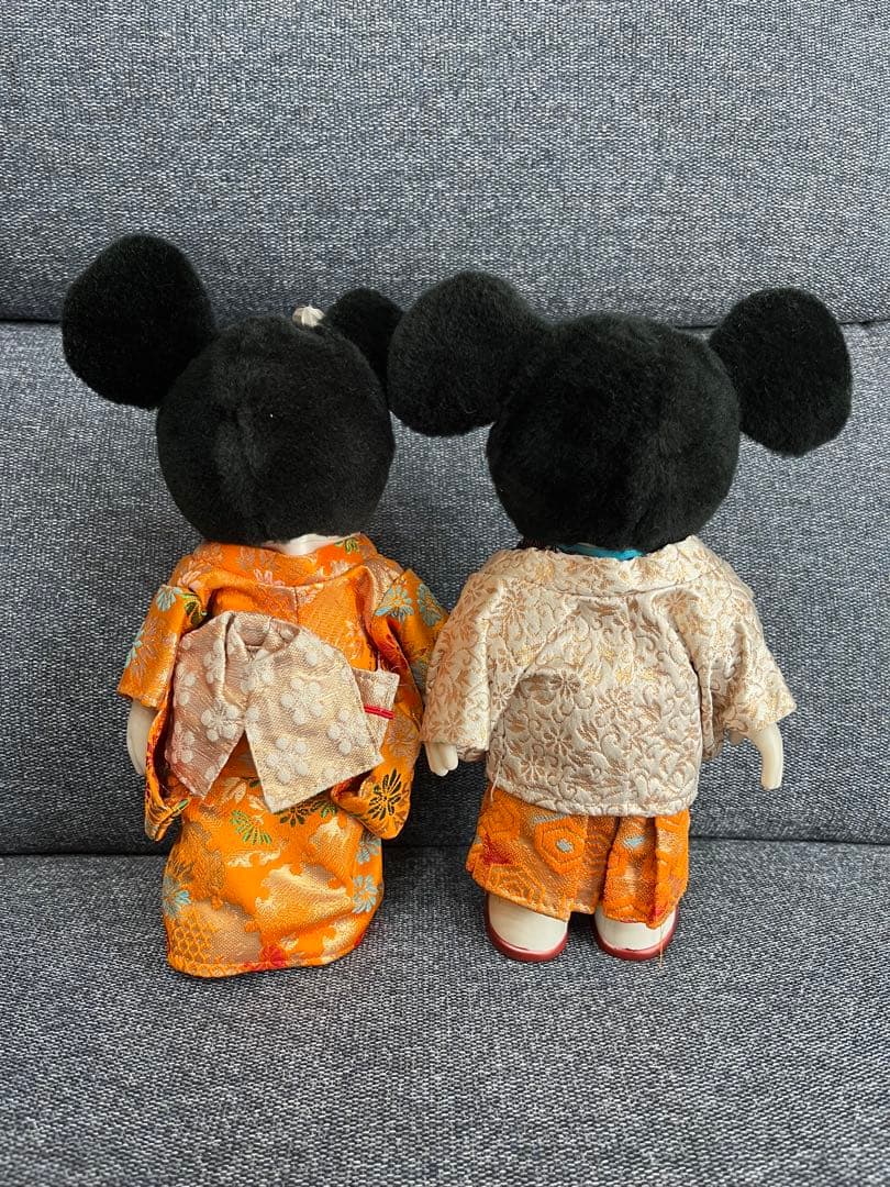 ミッキーミニー　フィギュア　ヤングエポック　着物　レトロ