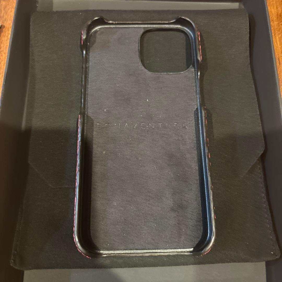 美品【ボナベンチュラ】iphone13mini バックカバーケース アザレピンク