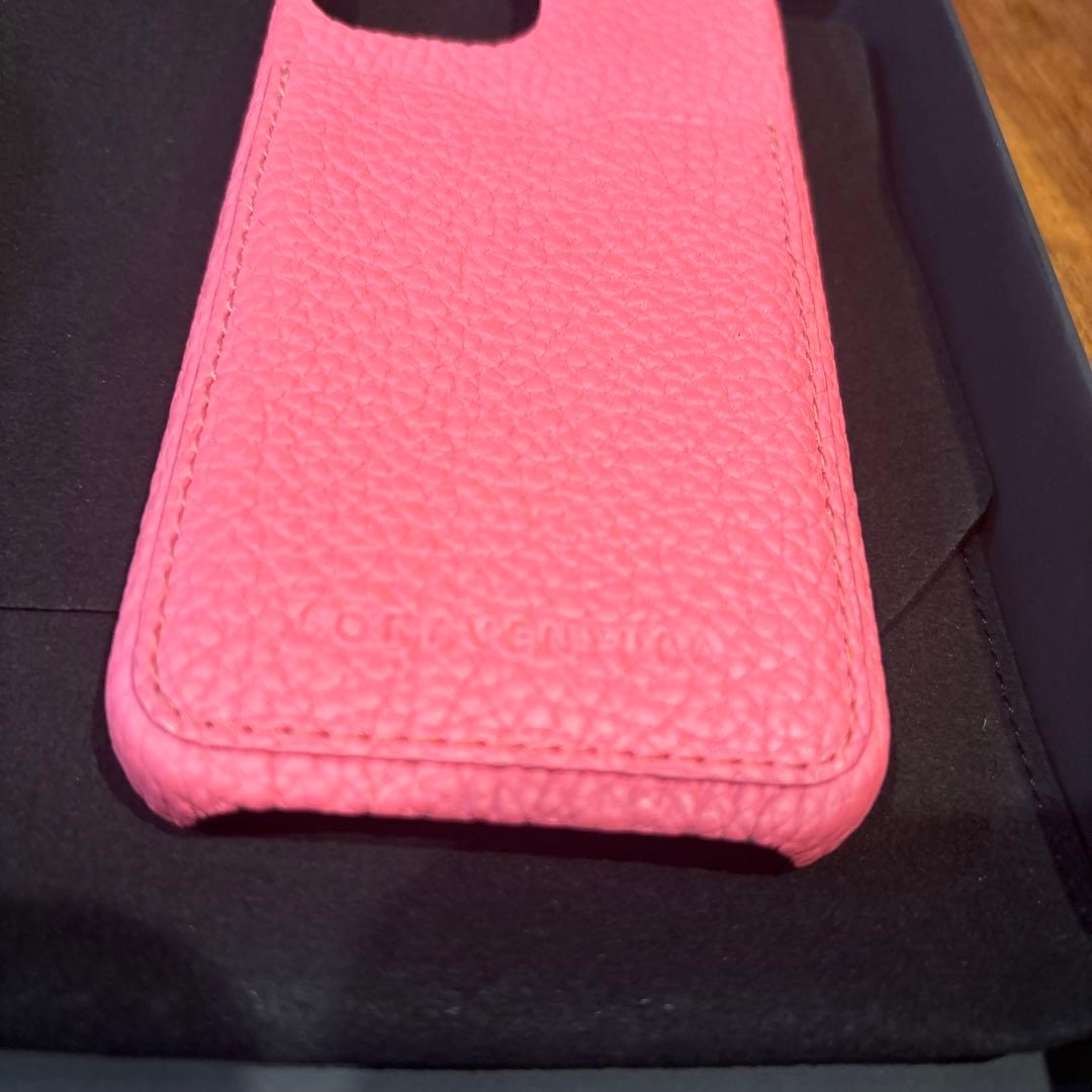 美品【ボナベンチュラ】iphone13mini バックカバーケース アザレピンク