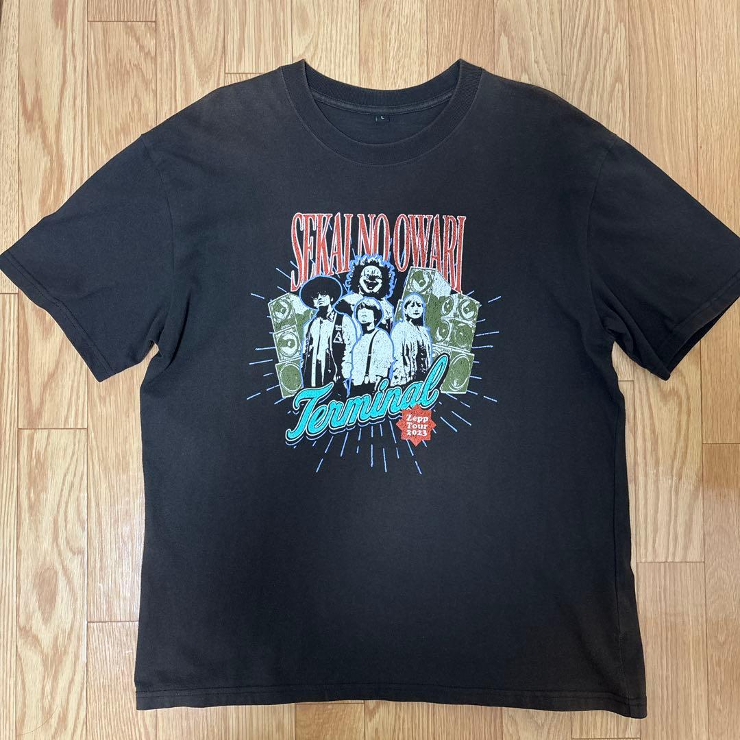 「値下げ❌」 セカオワ Terminal Tシャツ 黒 Lサイズ、ラババン