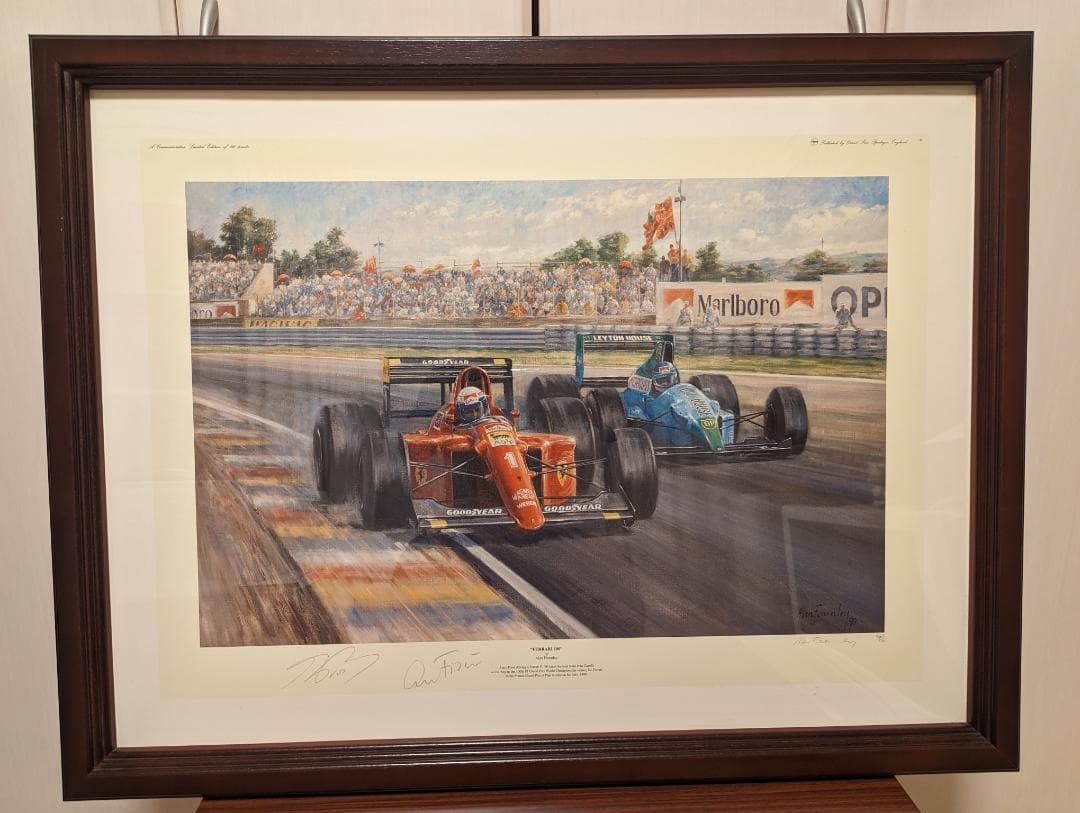 Ferrari 100 by Alan Fearnley アランプロスト サイン
