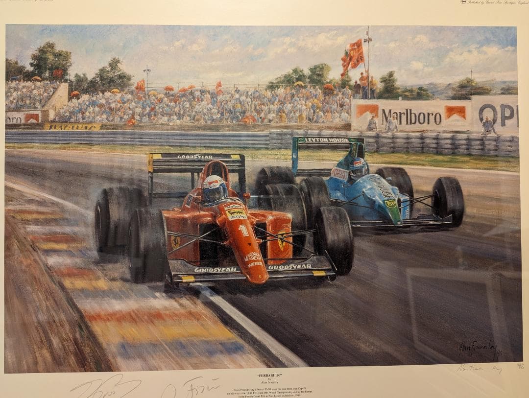 Ferrari 100 by Alan Fearnley アランプロスト サイン