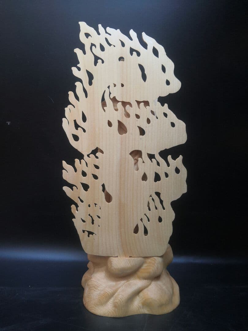 【修縁堂】彫刻仏像 不動明王立像 不動尊 仏教木彫 供養仏 商売繁盛