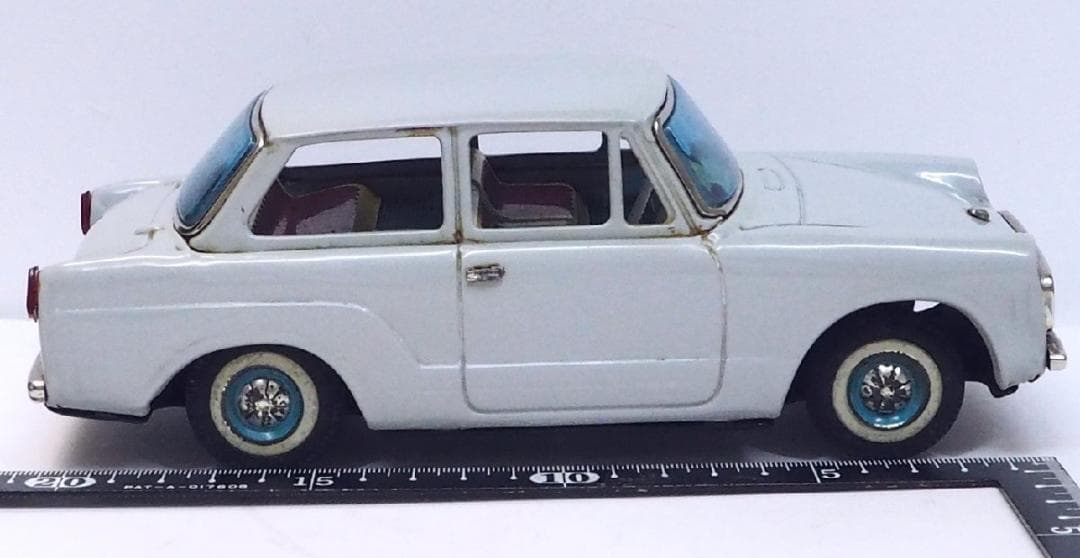 萬代屋【トヨタ パブリカ水色】ブリキ ミニチュア自動車tin toy car箱無