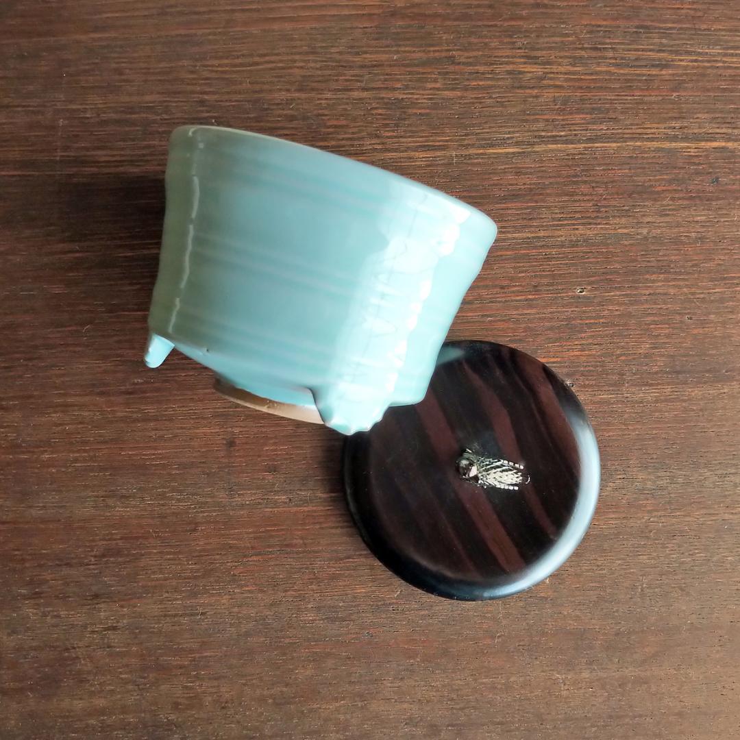 徳川黎明会公認監修 大名物 青磁 香炉　銘　千鳥 写し