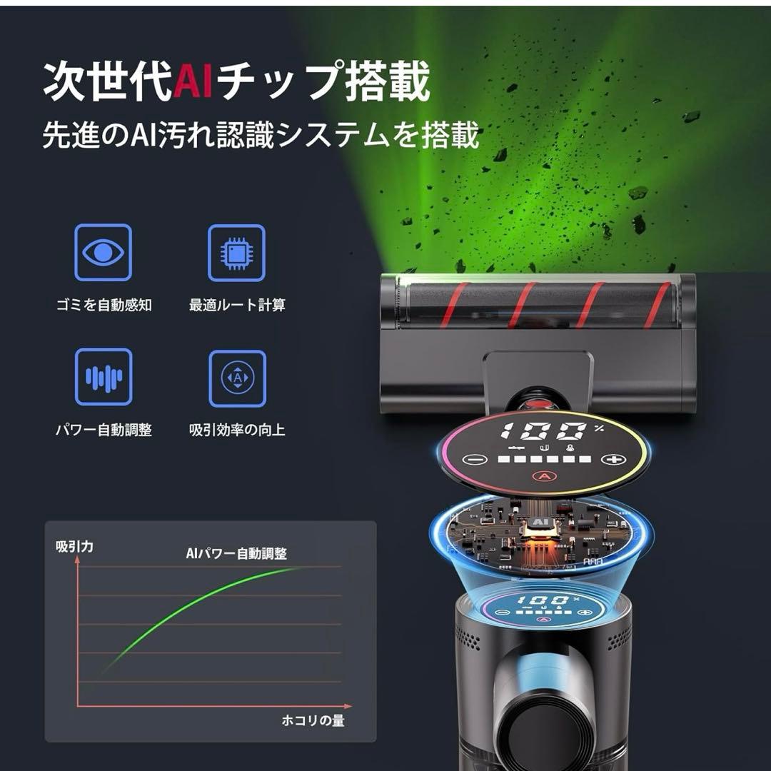 ⭕️新品　掃除機 コードレス　2026先行販売　業界初独立モーター自走式　AI吸引