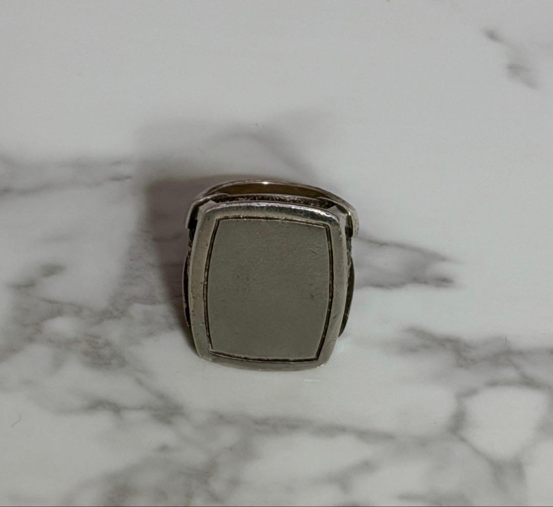 ボッテガ シルバー 925 アンティーク リング シグネット 印台 古着