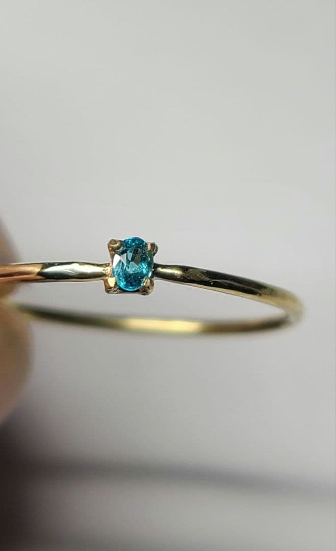 はなはな★ブラジルバターリャパライバトルマリン★リングオーダー