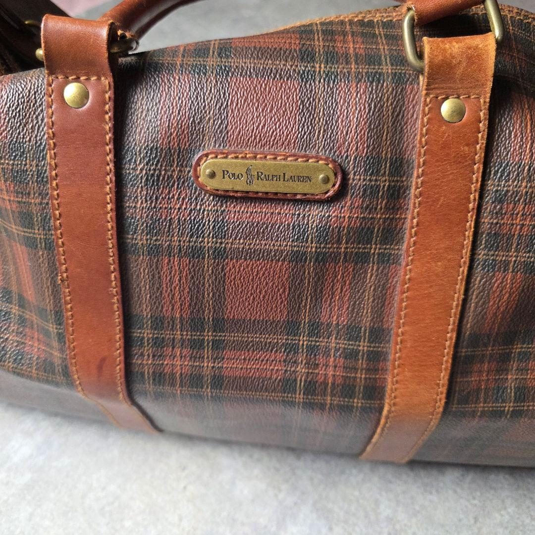 POLORALPHLAURENラルフローレン2wayボストンバッググレンチェック