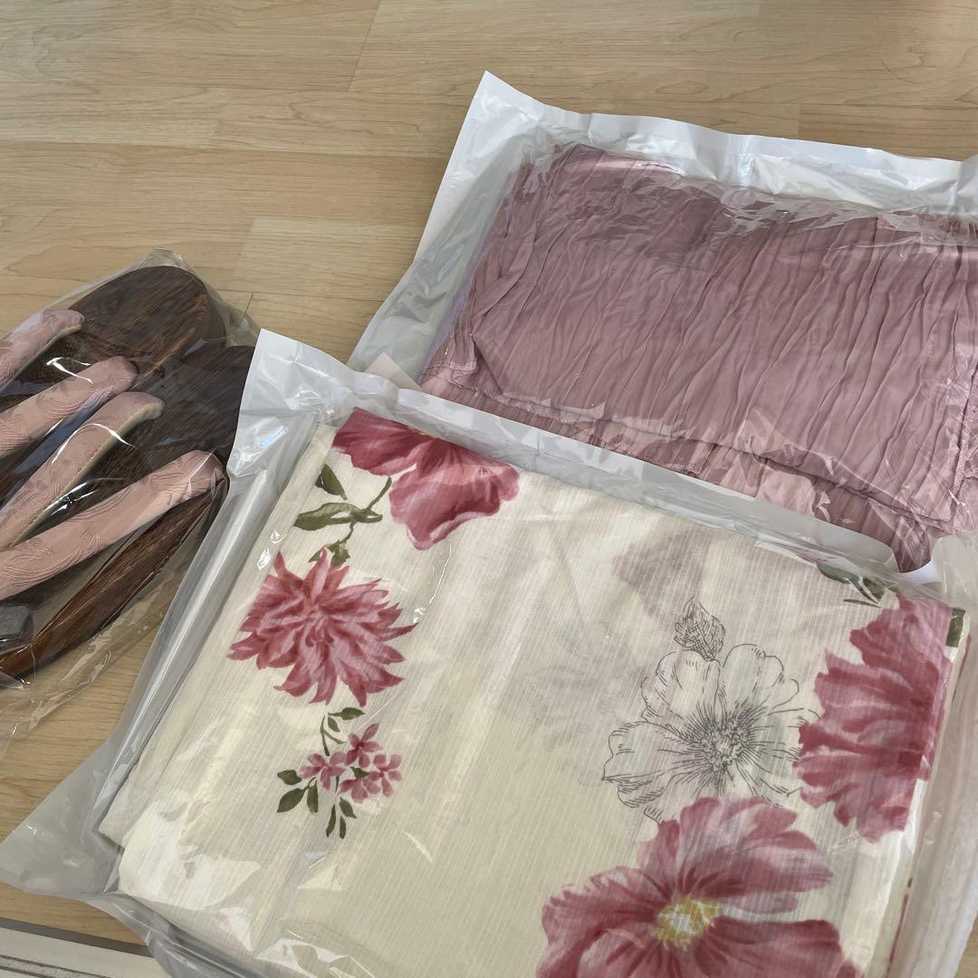 DITA浴衣 朱風の花重ね 3点セット