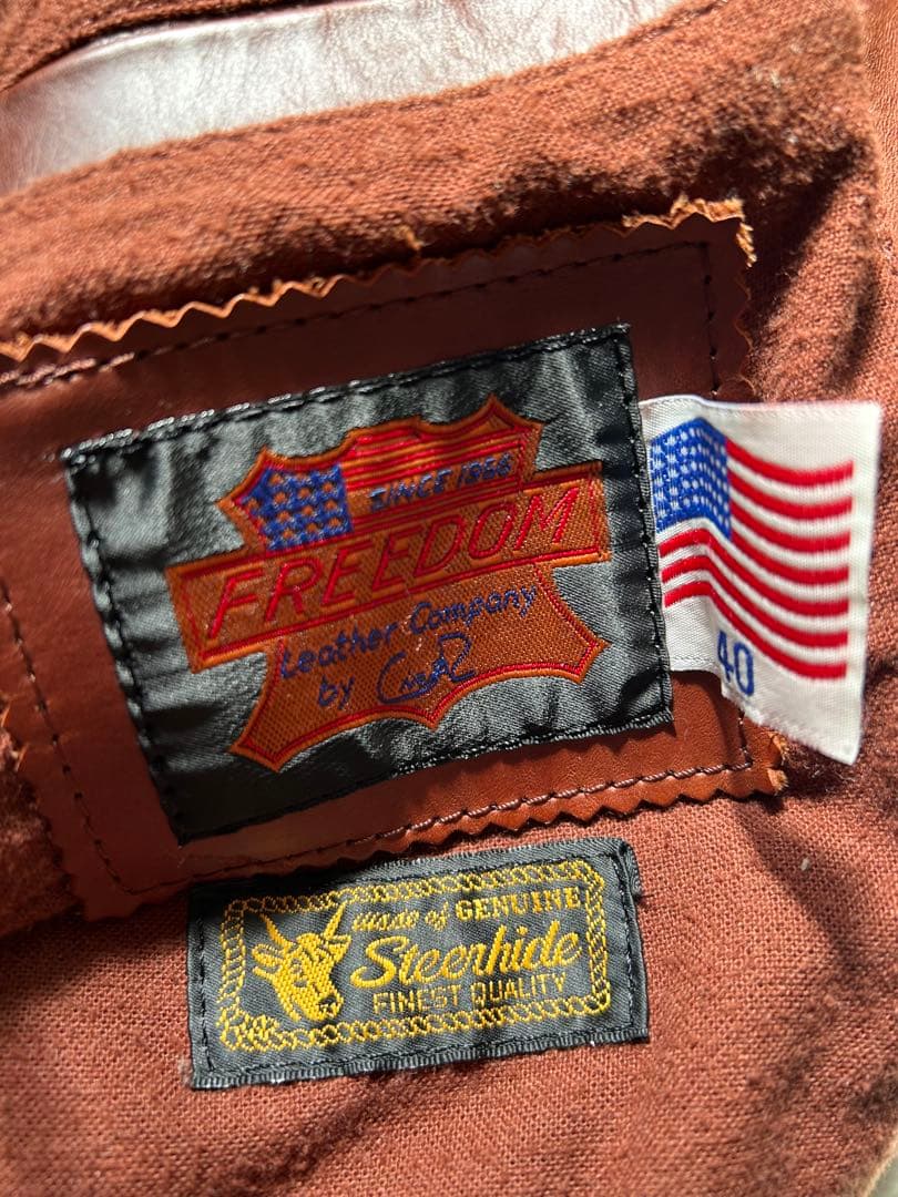 FREEDOM レザージャケット　シングルライダースジャケット　フリーダム