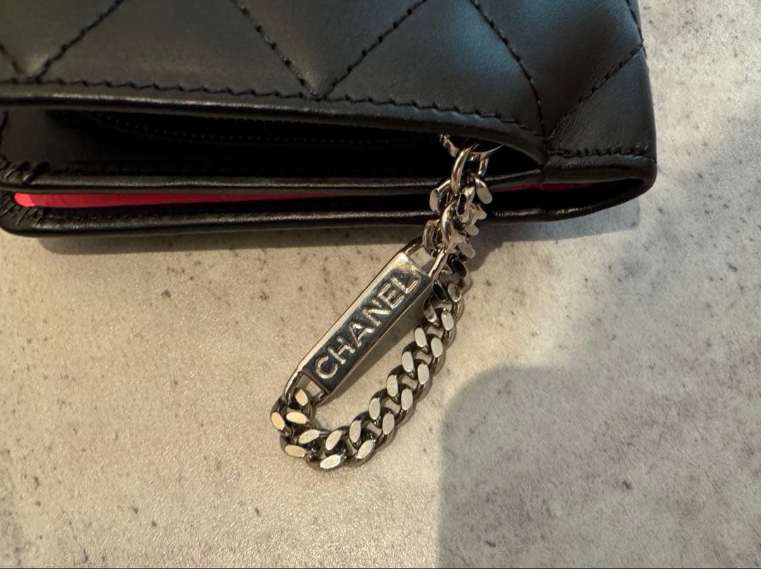 年末セール CHANEL 二つ折り財布 カンボンライン ココマーク ミニ財布 箱