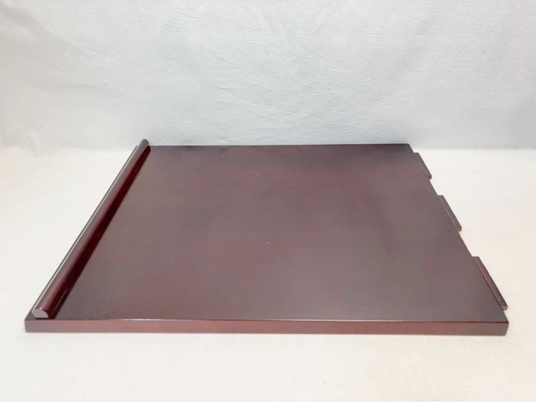 美品 茶道具 木製溜塗 小袋棚 即中斎好写 糸目 組み立式 茶棚 紙箱