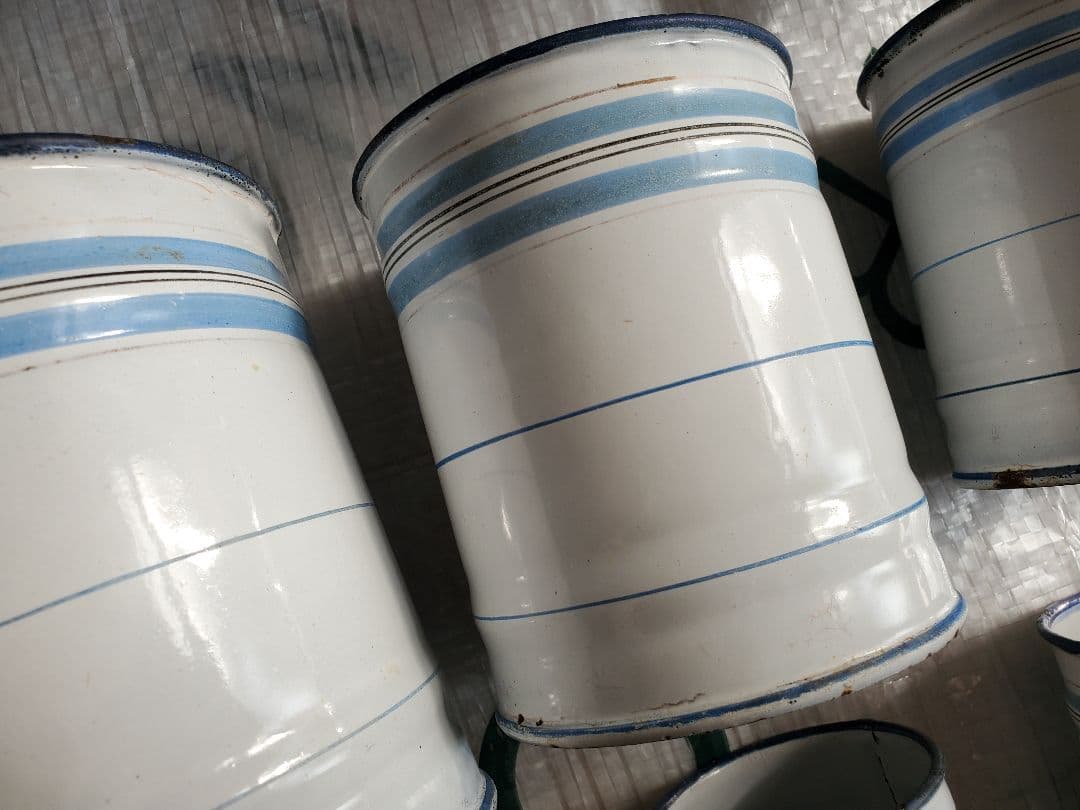 アンティーク　ホーロー　キャニスター　５個セット