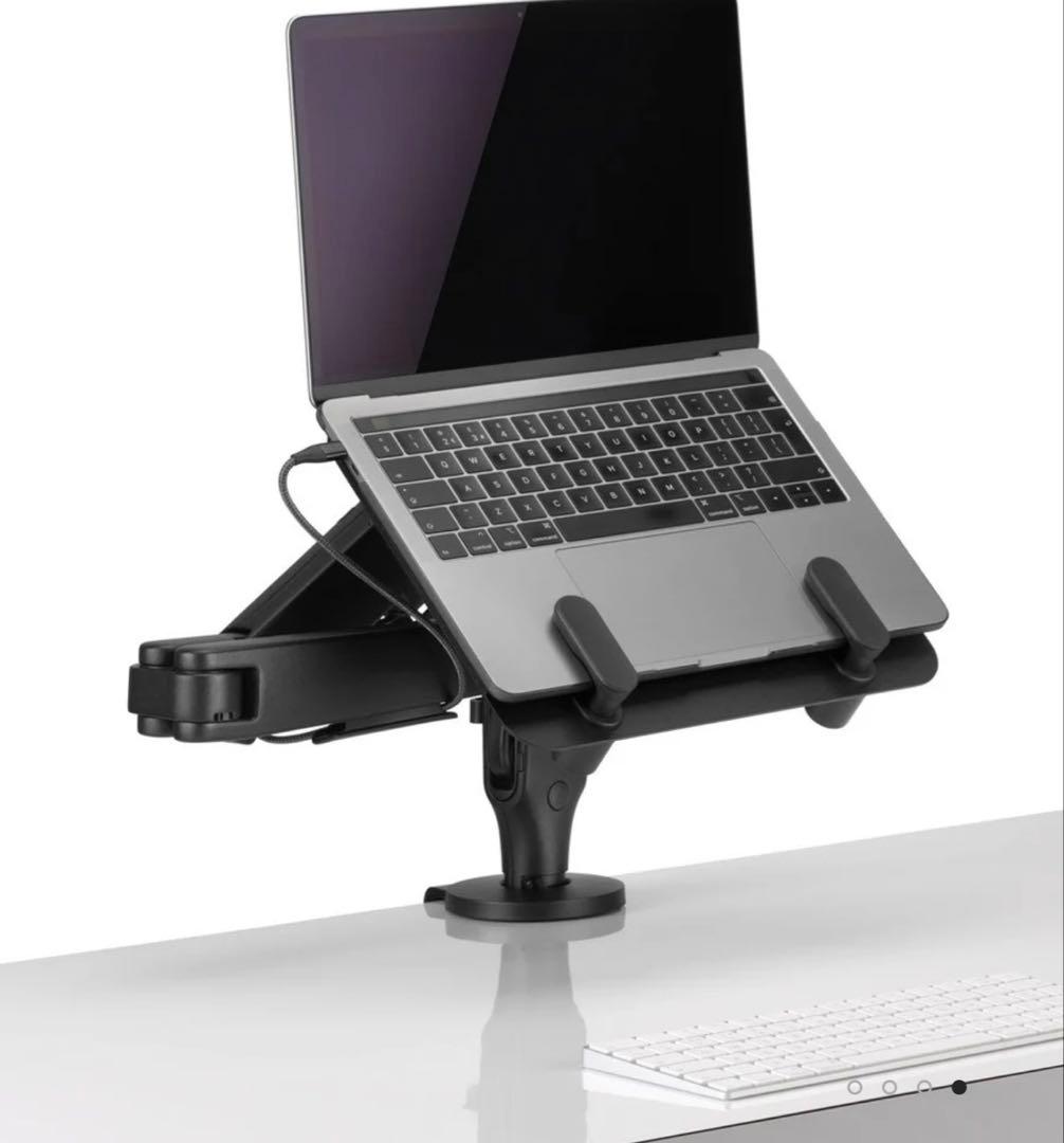 ハーマンミラー ノートPCトレイ モニターアーム用マウント VESA対応白グレー