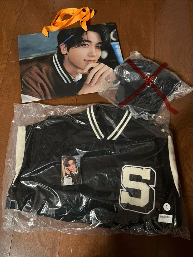 パクヒョンシク スタジャン+特典トレカ+紙袋+ビッグうちわ 新品未開封公式グッズ