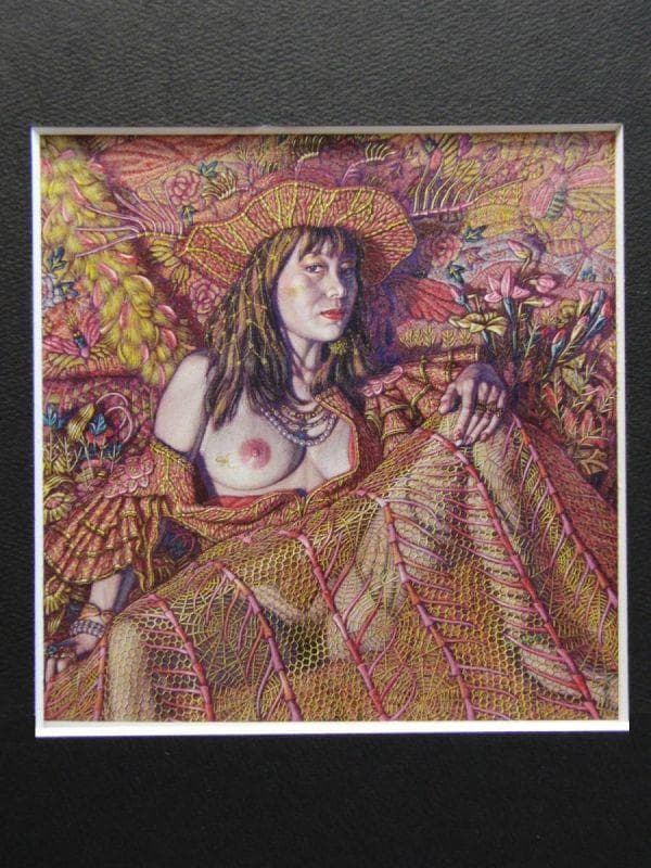 稲垣考二、【脱皮】、希少な額装用画集より、新品額装付