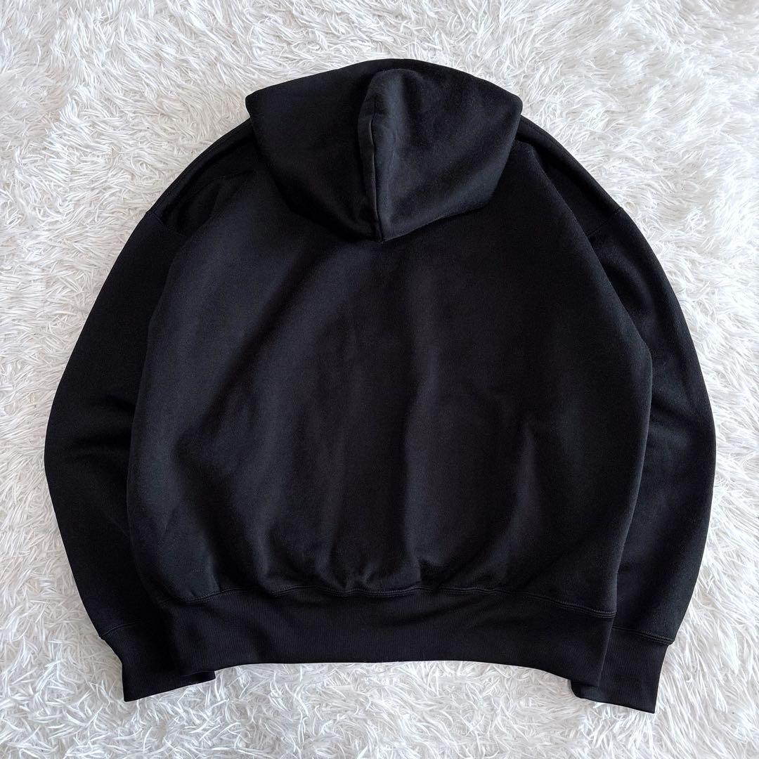 AURALEE バギーポリエステルスウェットパーカー ブラック サイズ4