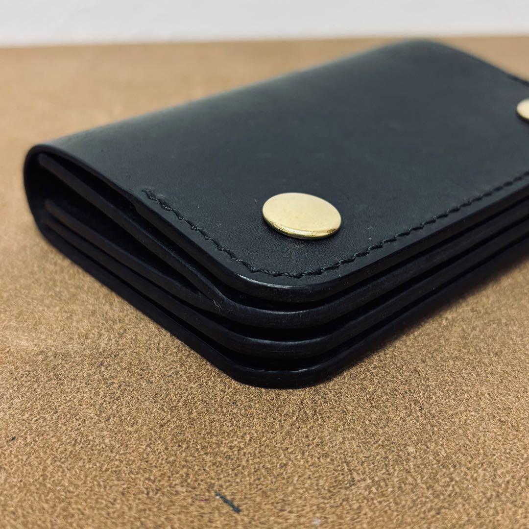 トラッカーウォレット　ミニ　黒　3層　IIPONTE