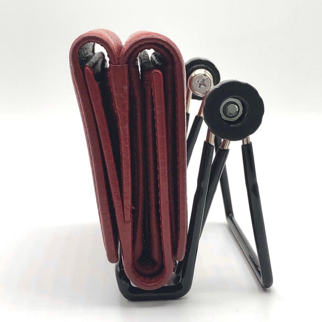 グッチ マーモント 三つ折り財布 レッド レザー