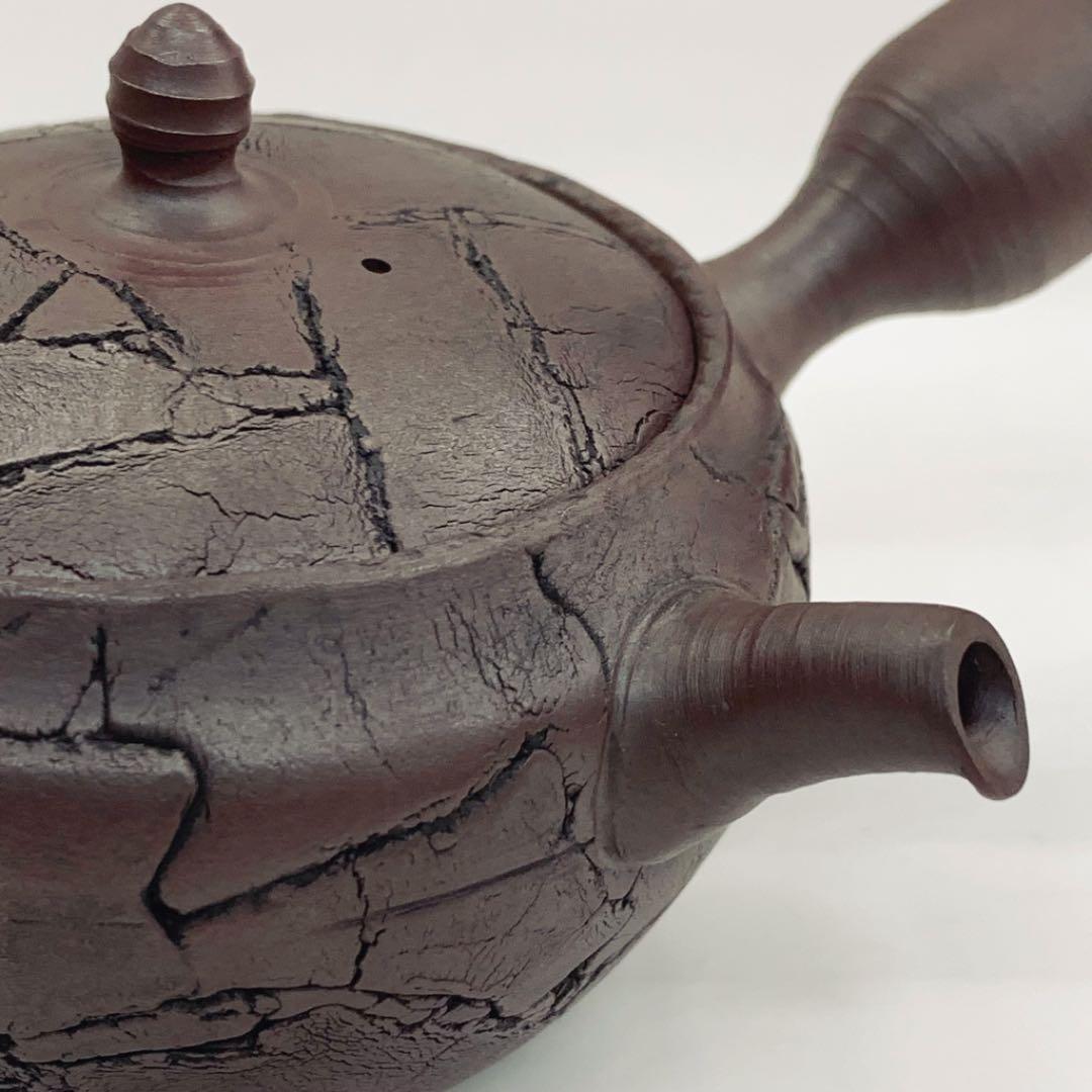 【茶注30      万古焼　切張り急須2】清水洋　共箱