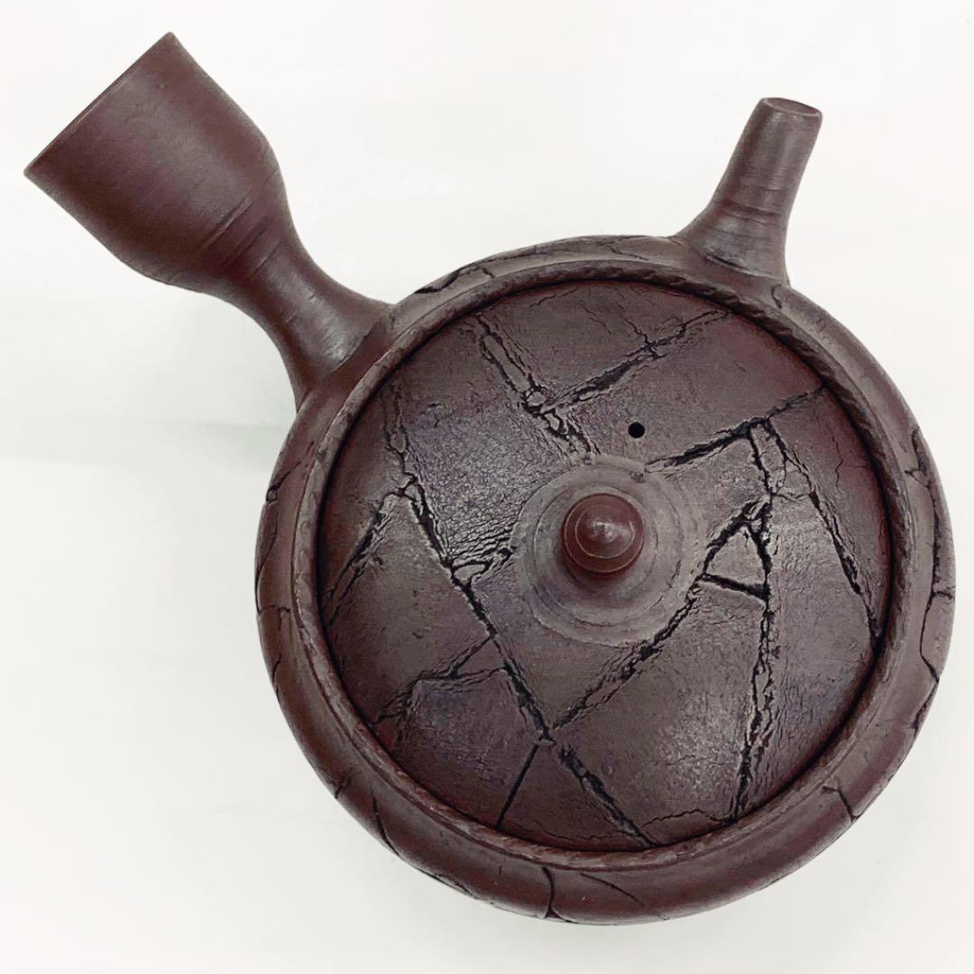 【茶注30      万古焼　切張り急須2】清水洋　共箱