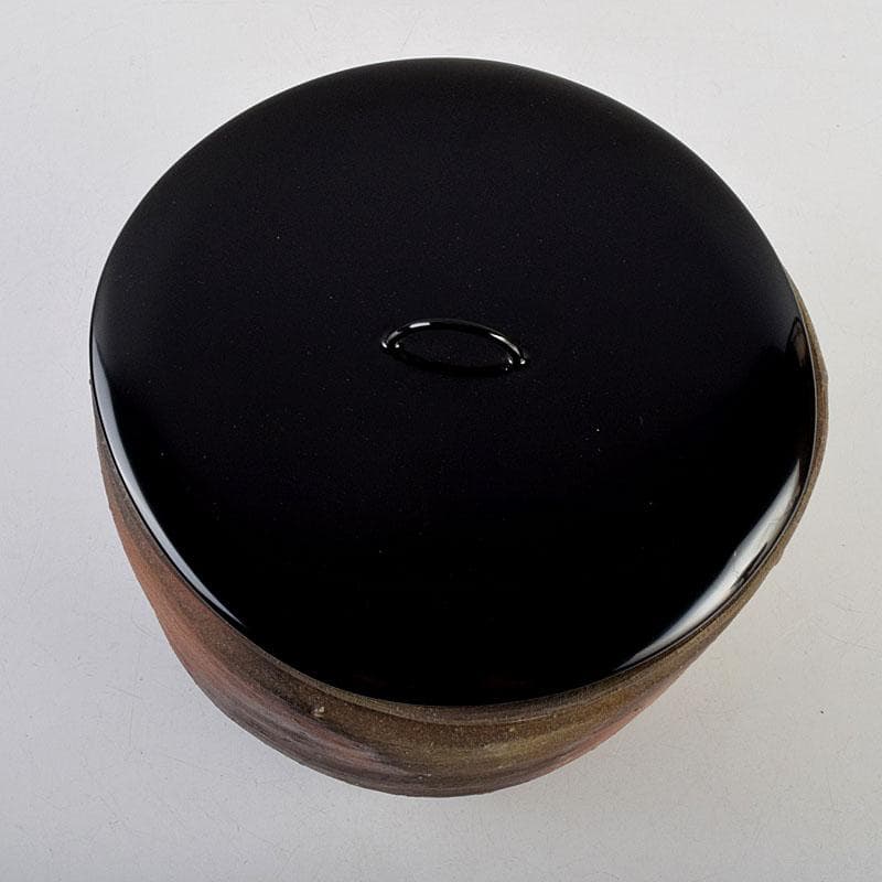 茶道具　備前焼　小山末廣作　一重口水指　共布共箱　C　9163D