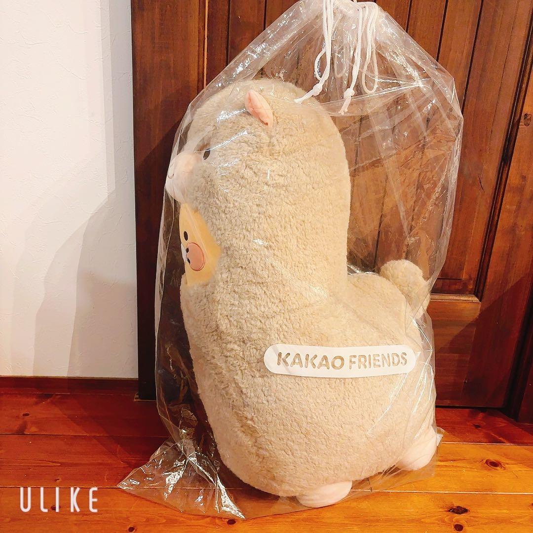 カカオフレンズ　チュンシク　特大ぬいぐるみ　アルパカ