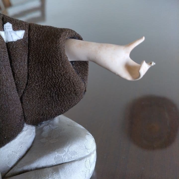 木目込み人形「三味線・男性」籠村美術織物作製⭐︎伝統工芸品