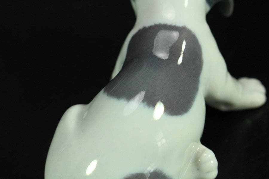 可愛い 遊犬 置物 二件揃い アンティーク(K-A201)