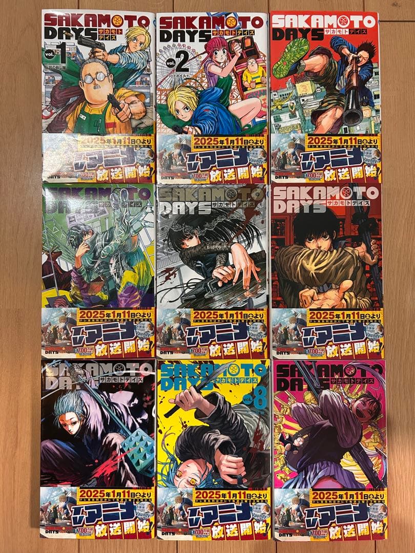 送料込SAKAMOTO DAYS全巻セット1-25公式ファンブック+アクリル4