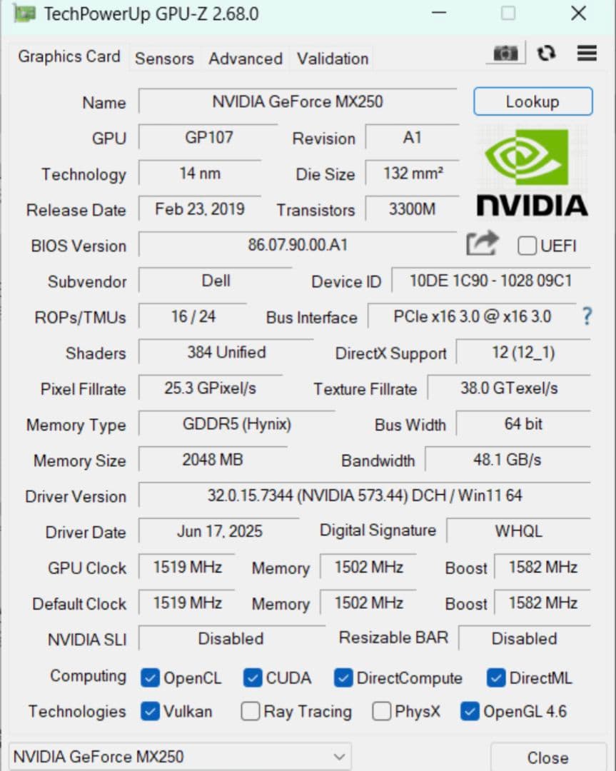 第10世代 i7/32GBメモリ/NvidiaGPU/Dell 15.6インチ
