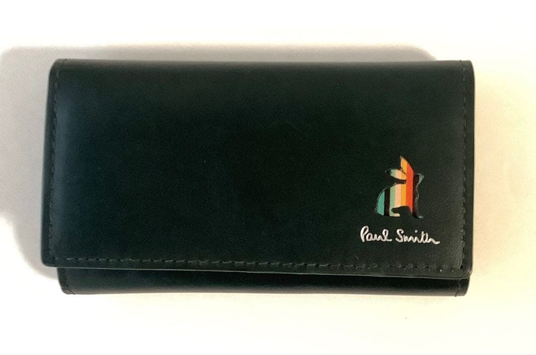 新品★ポールスミス★マーケトリーストライプラビット キーケース★グリーン