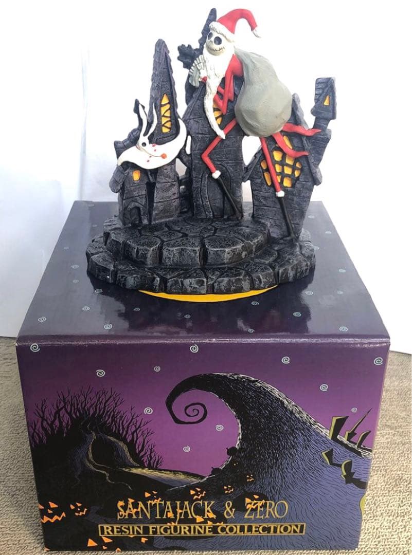 美品 ナイトメア・ビフォア・クリスマス サンタジャック&ゼロ レジンフィギュア