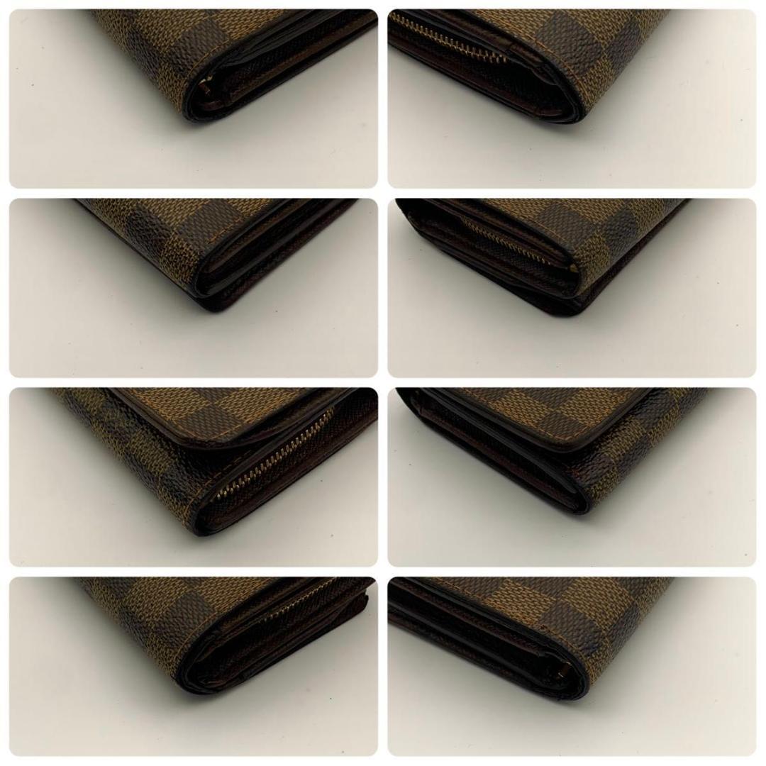 鑑定済み ルイヴィトン ポルトモネ トレゾール 財布 ダミエ L字ファスナー