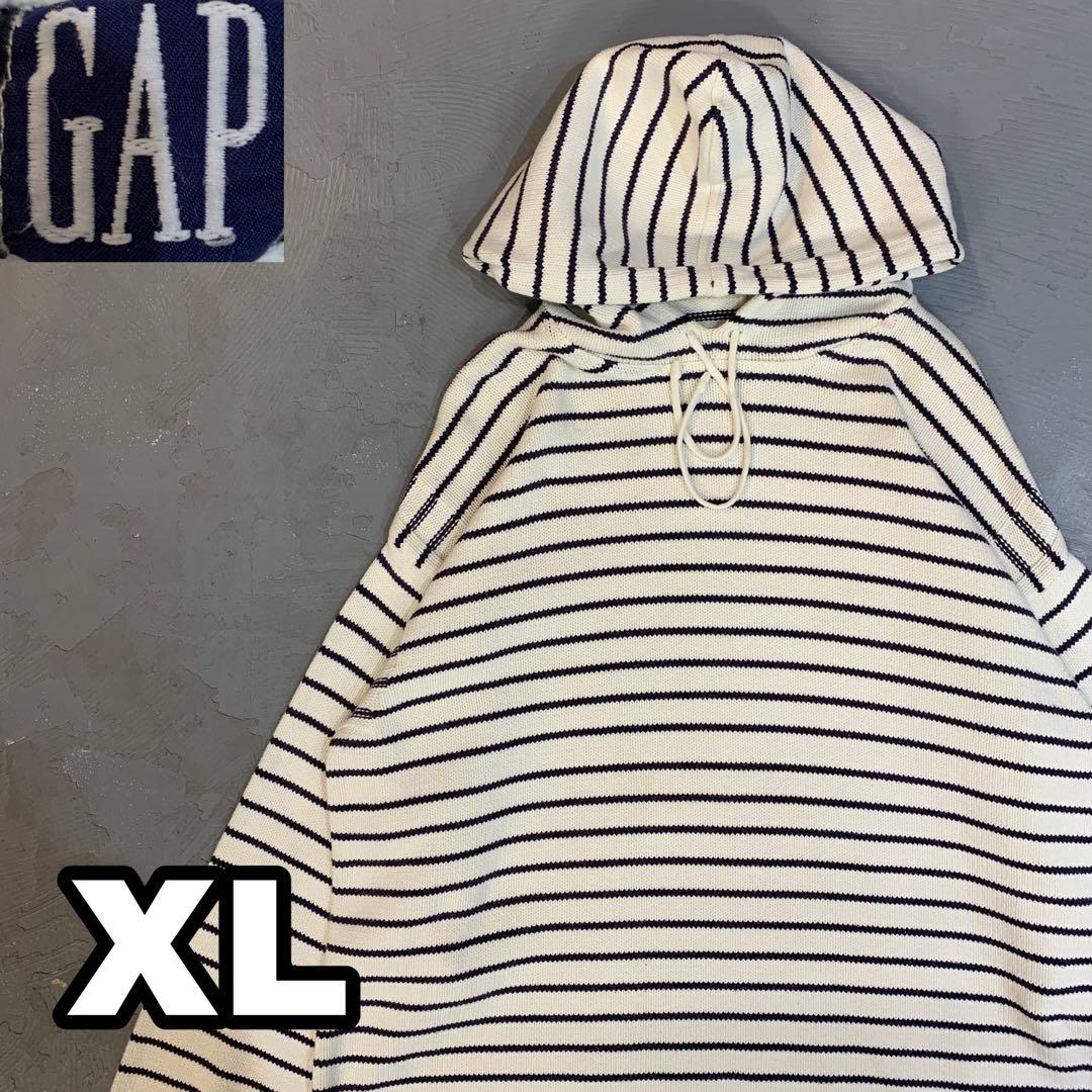 13WD999 90's old GAP ボーダー コットン パーカー