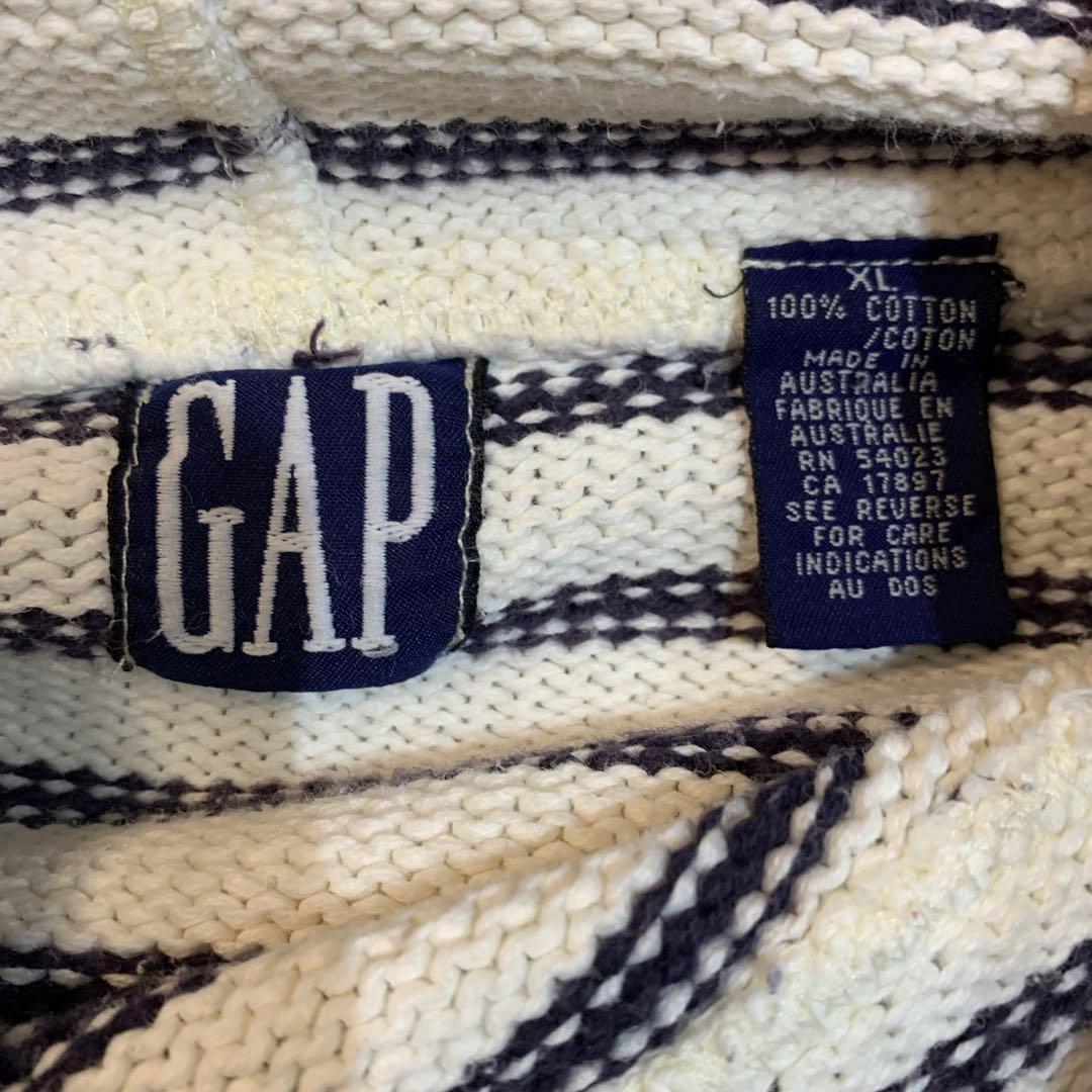 13WD999 90's old GAP ボーダー コットン パーカー