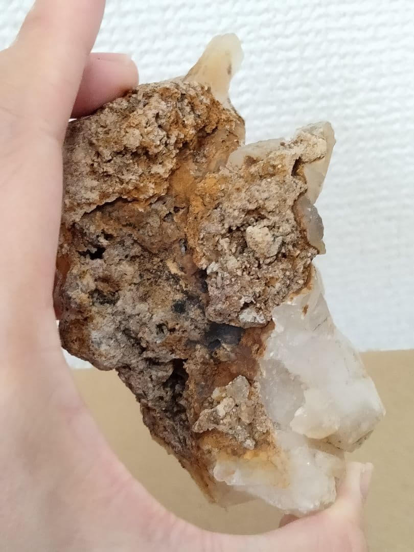 長野県　天然水晶　栗生水晶山産　水晶　原石　191グラム　国産水晶　水晶