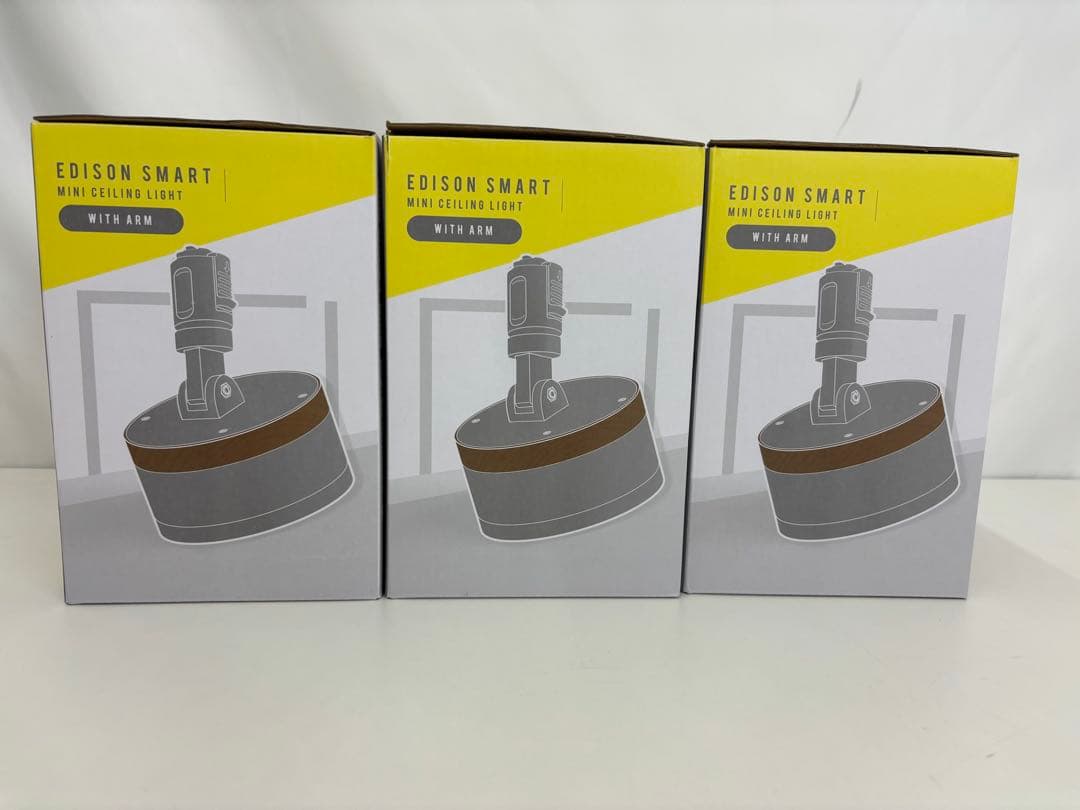 エジソンスマートミニシーリングライト ウッド調 アーム付き(ダクトレール用)