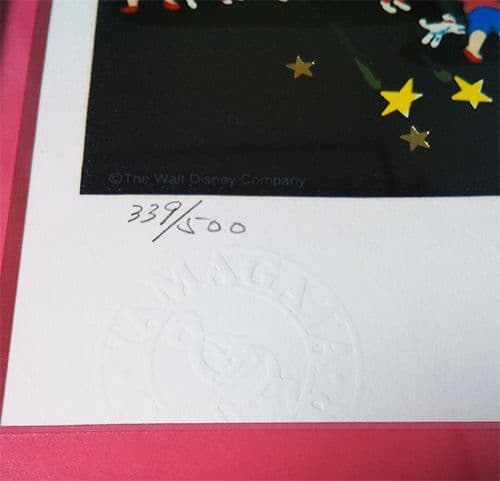 ヒロ・ヤマガタ ディズニー 星に願いを シルクスクリーン 本人サイン 鑑定書付
