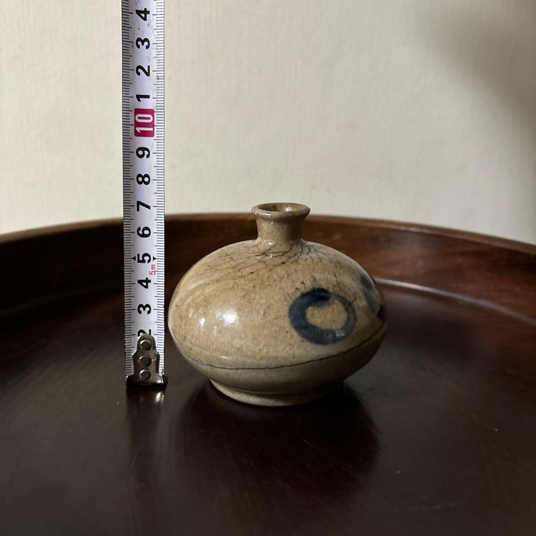 古瀬戸　丹波油壷　古伊万里　江戸時代 小壺 花器 民藝 検:白洲正子李朝