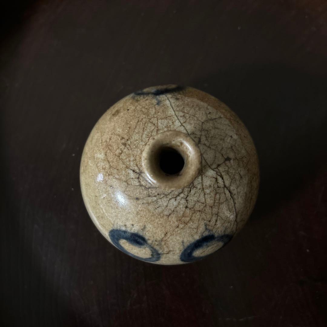 古瀬戸　丹波油壷　古伊万里　江戸時代 小壺 花器 民藝 検:白洲正子李朝