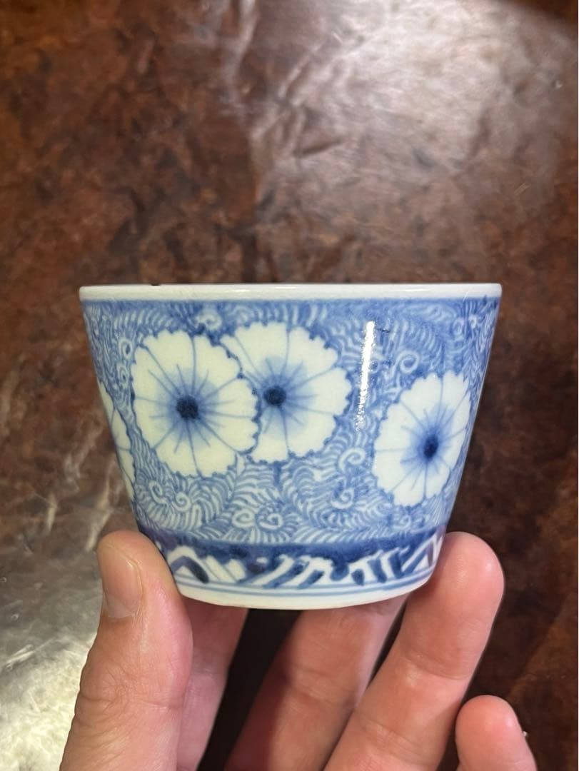 蕎麦猪口　古伊万里　そば猪口　上手　柿右衛門　藍柿右衛門　藍九谷　富貴長春