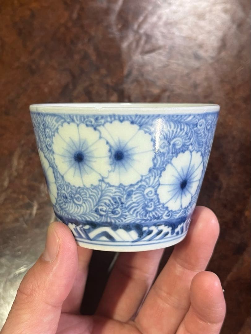 蕎麦猪口　古伊万里　そば猪口　上手　柿右衛門　藍柿右衛門　藍九谷　富貴長春