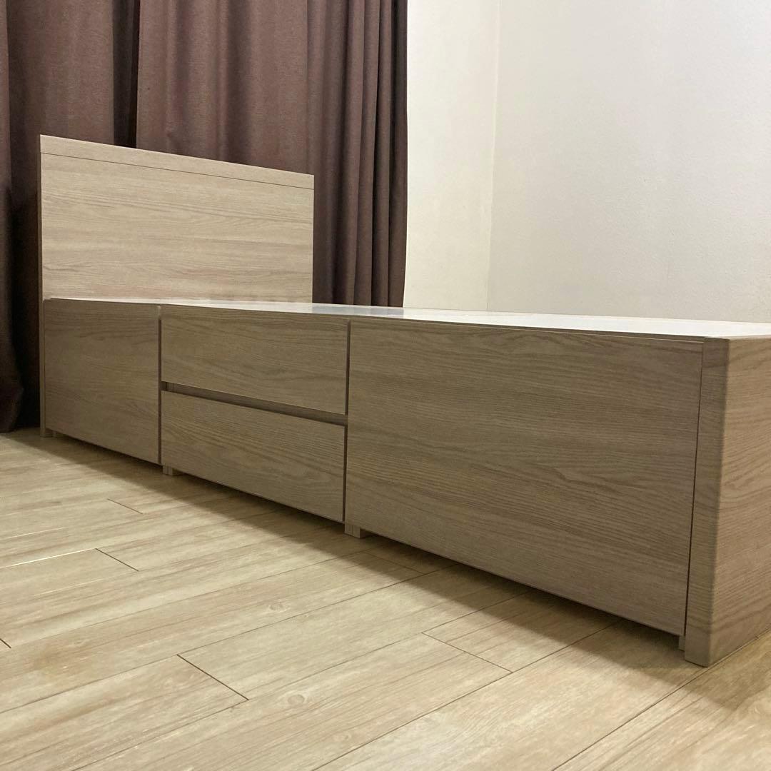 【自社配送エリア内限定販売】NITORI/ジオチェスト/シングルベッドフレーム