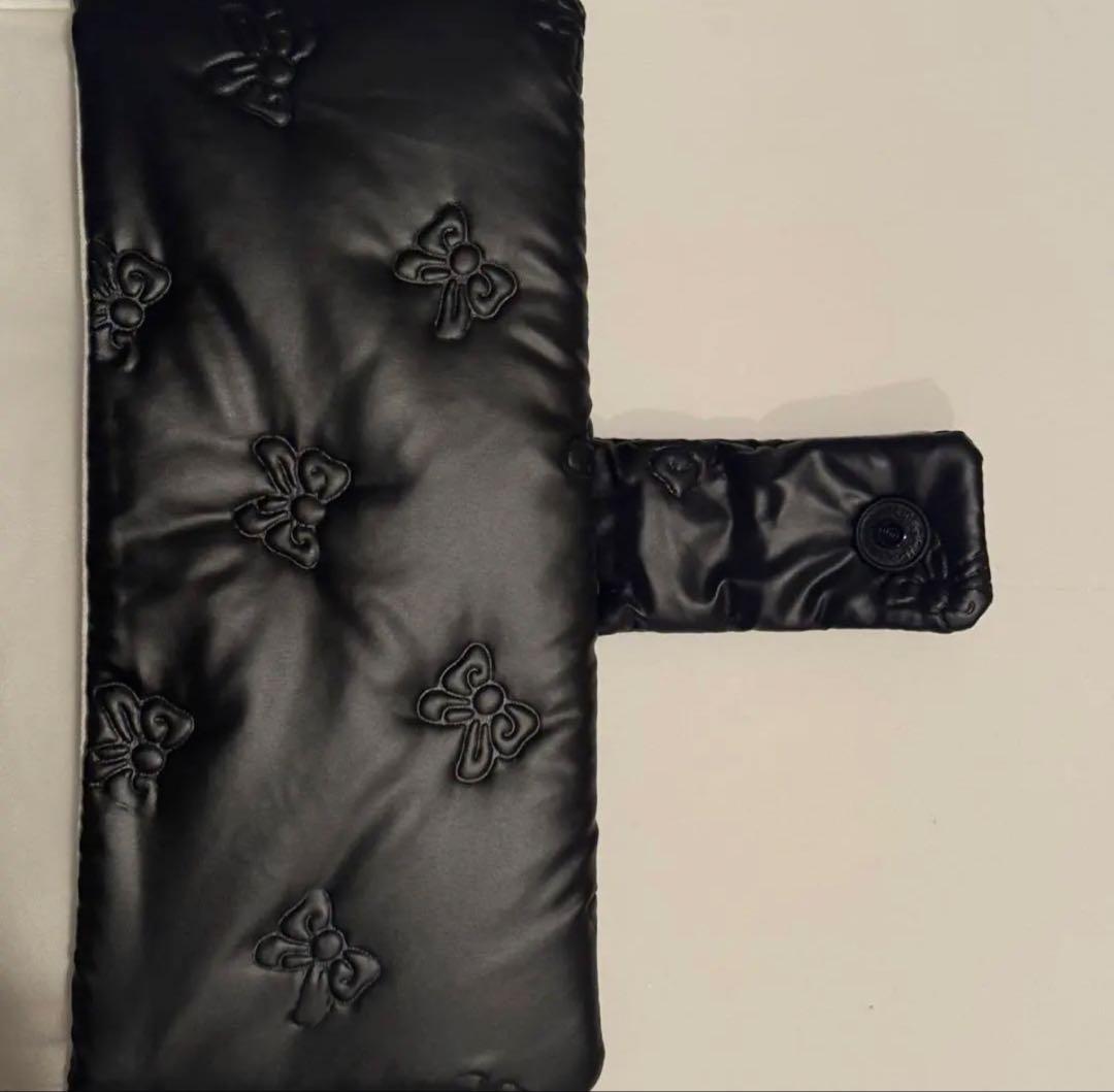 バインダーカバー　ブラック　リボン　A6 韓国　貯金